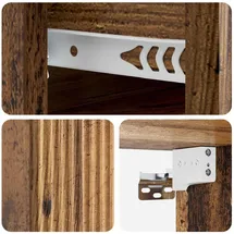 vidaXL Nachttisch Wandmontierter Nachttisch 33 x 34,5 x 20 cm Altholz