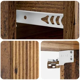 vidaXL Nachttisch Wandmontierter Nachttisch 33 x 34,5 x 20 cm Altholz
