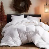 YLT Daunendecke 135x200 Winter, Bettdecke 135x200 Daunen Füllgewicht: 900 gr. Neue weißen Daunen (80%) und Federn (20%), Wärmeklasse: warm, Maschinenwäsche, Ökotex, Wintergewicht, Komfort weiß