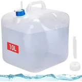 ZUMVIVIN Wasserkanister Faltbar mit Hahn | EIN Extra Dichtungsdeckel und Abflussrohr 12cm| für Indoor Outdoor Camping | Not-Wasserspeicher (2, 10L)