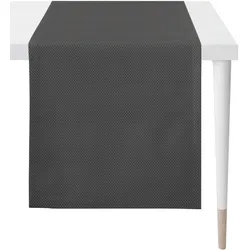 Tischläufer APELT "Miles", schwarz, B:42cm L:150cm, Polyester, Tischdecken