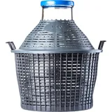 Kadax Glasballon, Gärballon mit Kunststoffkorb, Weite Öffnung, Weinballon, 15l - Kadax
