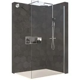 Bernstein Walk-In Nano Duschabtrennung 140 x 200 cm 10 mm Klarglas transparent EX101