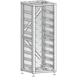 Deye 3U-LRack-System für Hochvolt 8 BOS-GM 5.1 Batterien 58,9x59x164 cm