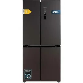 Cecotec CoolMarket 4D 490 Dark Side-by-Side (490 l, 1830 mm hoch, Schwarz)
