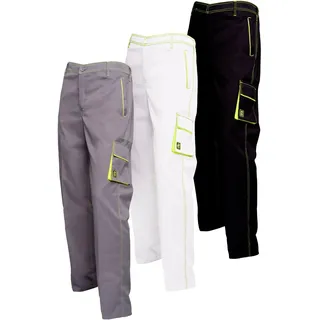 RODOPI Arbeitshose Construx-Lite leichte Arbeitshosen für Männer und Frauen Bundhose mit vielen Taschen Arbeitskleidung weiß gelb Gr. 42-64 Handwerker - 60