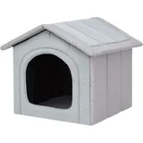 Hundehütte Hundehöhle Hundebett Hundehaus Katzenhöhle mittle L - 52x46 cm hellgrau