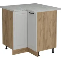 Vicco Vicco, Eckunterschrank R-Line, Weiss Landhaus/Goldkraft Eiche, 75.6 cm