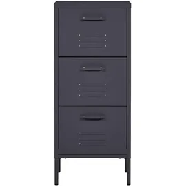 Beliani Wostock Aktenschrank 43 x 40 x 103 cm schwarz