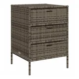 vidaXL Gartenschrank Grau 55x59x80 cm Poly Rattan