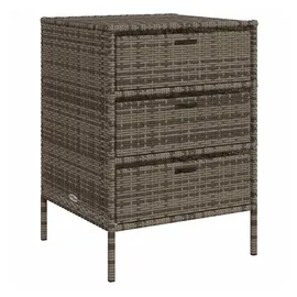 vidaXL Gartenschrank Grau 55x59x80 cm Poly Rattan