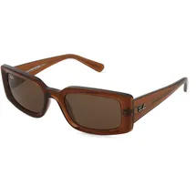 Ray-Ban 0RB4395 Kiliane Unisex-Sonnenbrille Vollrand Quadratisch Acetat-Gestell, braun