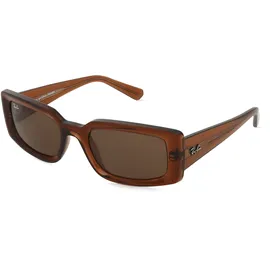Ray-Ban 0RB4395 Kiliane Unisex-Sonnenbrille Vollrand Quadratisch Acetat-Gestell, braun