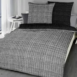 Feinbiber schwarz 135 x 200 cm + 80 x 80 cm