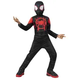 Rubies Klassisches Miles Morales-Kostüm für Jungen und Mädchen, Jumpsuit mit Stiefelstulpen und Maske, offizielles Marvel-Lizenzprodukt für Geburtstage, Geschenke, Partys und Karneval