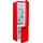 Amica KGCR 387 100 R Retro-Kühl-Gefrierkombination (244 l, 1810 mm hoch, Rot)