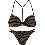 Bruno Banani Push-Up-Bikini Damen Schwarz/Gold 36 Cup AA