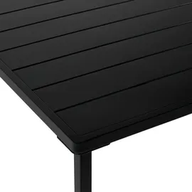 Idimex Azalea Gartentisch 140 x 80 x 75 cm Schwarz