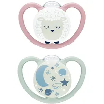 NUK Space Night Silikon 2 Stück Schaf/Nachthimmel (10175330)