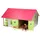 Kids Globe Farming Pferdestall 1:24 mit 2 Boxen Holz rosa/weiß