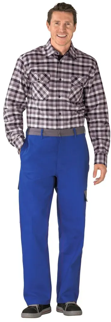 Planam Multinorm Bundhose Major Protect 5220 kornblau/grau 56