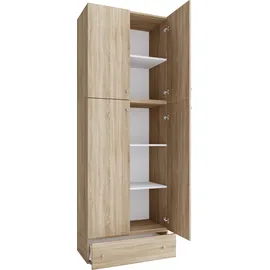 VCM Lona Aktenschrank 70 x 39 x 200 cm braun