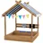 Outsunny Holzsandkasten mit Dach braun