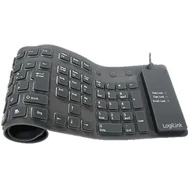 Logilink Flex Tastatur DE schwarz (ID0019A)