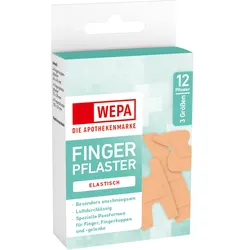 WEPA FINGERPFLASTER ELASTISCH 3 Größen 12 St Pflaster