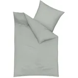 Traumschlaf Bettwäsche Uni Feinbiber in grau | Gr.: 240x220 (2x 80x80 cm)