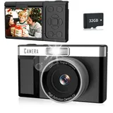 Kinderkamera FHD1080P, 32GB Digitalkamera Mit Speicherkarte, 2,4" LCD 180° Drehbildschirm, 1200mAh Batterie, Fotokamera Für Kinder, Kinderkamera, 5 Puzzle-Spiele, Geschenke Für Kinder.