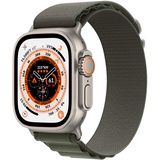 Apple Watch Ultra GPS+Cellular 49 mm Titaniumgehäuse, Alpine Loop grün M