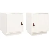 vidaXL Nachtschrank 2 Stk. 40 x 34 x 45 cm Weiß