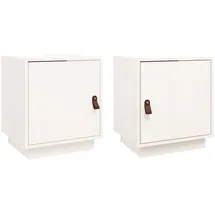 vidaXL Nachtschrank 2 Stk. 40 x 34 x 45 cm Weiß