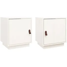 vidaXL Nachtschrank 2 Stk. 40 x 34 x 45 cm Weiß