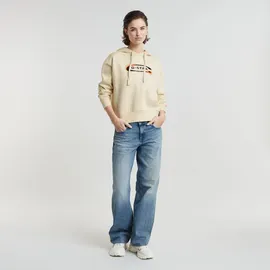 G-Star Old Skool Logo Loose Kapuzenpullover Chalk XL