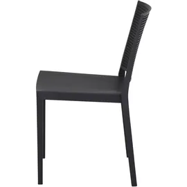 Siena Garden Stapelstuhl-Set Square 4-teilig Anthrazit