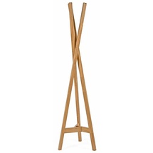 Andas Garderobenständer, im skandinavian Design, aus Eiche massiver Eiche, braun