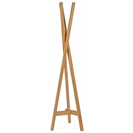 Andas Garderobenständer, im skandinavian Design, aus Eiche massiver Eiche, braun