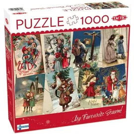 Tactic Puzzle 1000 Vintage Christmas Cards
