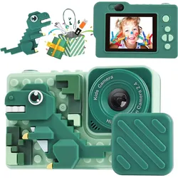 BBLIKE Kinderkamera (20 MP, 8x opt. Zoom, Kinder Kamera 1080P HD 2,0-Zoll-Bildschirm Fotoapparat 32GB SD-Karte) grün