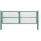 casanoov Doppelflügeltor 306 x 106 cm Grün/Metall