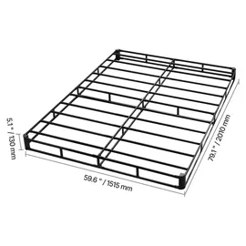 Vevor Boxspringbettgestell (Queen-Size) mit Waschbarem Stoffbezug, Metallrahmen (2010 x 1515 x 130 mm) für Queensize-Betten, 13 cm Matratzenauflage, Max. Belastbarkeit 1587,57 kg, Matratzenfundament