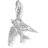 Thomas Sabo Charm-Anhänger, Sterlingsilber, Zirkonia, Vogel, Silber