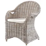 Lomadox Gartenstuhl GAZA-120 Sessel 56 x 64 x 88 cm weiß