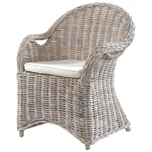 Lomadox Gartenstuhl GAZA-120 Sessel 56 x 64 x 88 cm weiß