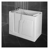 PureHaven Seniorenbadewanne 122x71 cm mit Whirlpool-Funktion Wasserdüsen integrierter Tür für leichten Einstieg- versch. Ausführungen