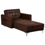 Beliani Chaiselongue, Silber, Braun, 107x83x168 cm, Wohnzimmer, Sessel, Relaxliegen