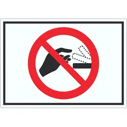 Bitte nicht von Hand öffnen Aufkleber Symbol A4 (210x297mm)