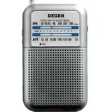 DE-333 Tragbares Mini-Radio, batteriebetriebenes FM/AM-Radio mit Signalanzeige, ausgezeichneter Empfang, kleines Taschenradio zum Spazierengehen und